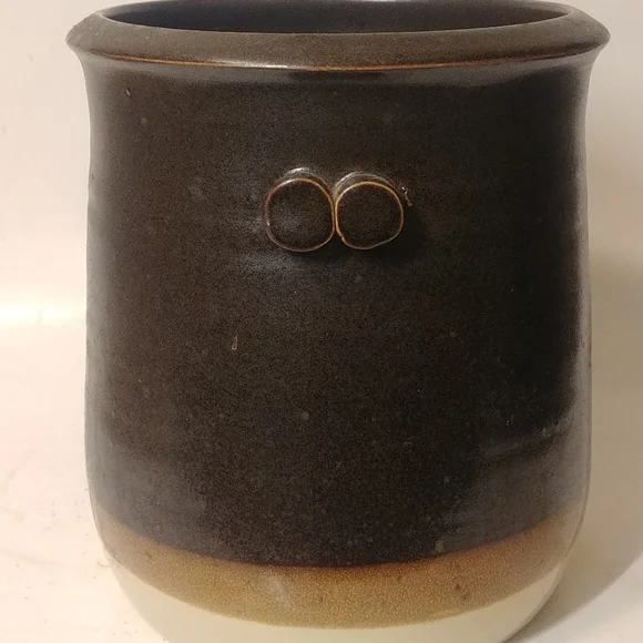 Swedish Pottery Krummarkeri Brown Ceramic Kitchen Utencils Jar Vase